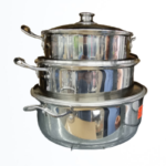 6 piece Stainless Steel Pot Set