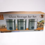 Tea Coffee Sugar Glass Jar Set
